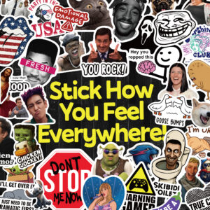 LOLSTIX meme and funny vinyl stickers pack with cute and aesthetic designs.